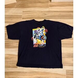 Walt Disney World 100 Years of Magic Sorcerer Mickey Hat T-Shirt Navy XXL